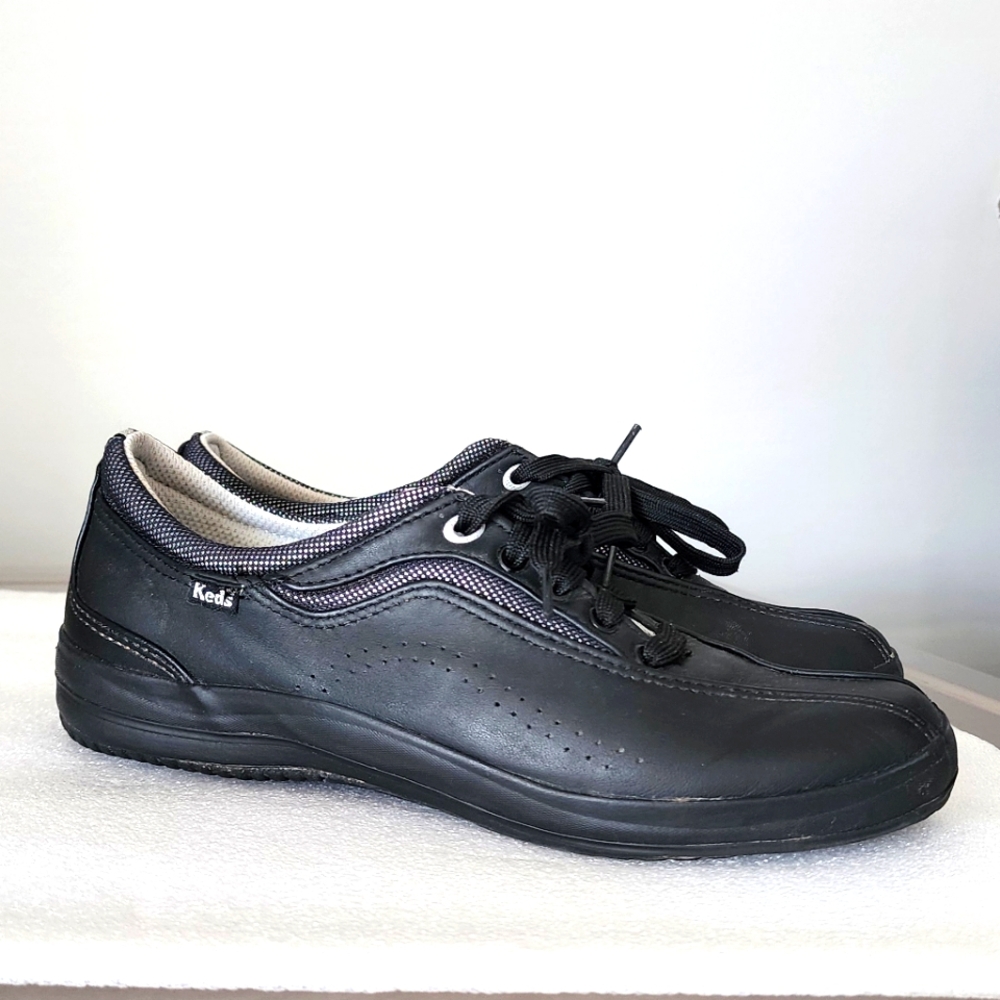 Keds Ladies Black Leather Shoes